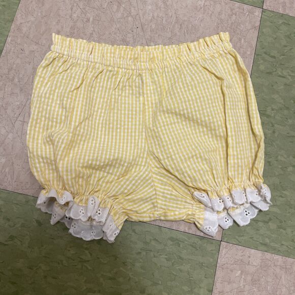 Little Bitty 3-6 Months Vintage Yellow Butterfly Dress and Bloomers Eyelet Lace - Picture 9 of 10